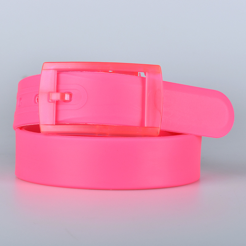 Uniszex Színes Szilikon Tűcsatos Öv Cukorka Színes Fémmentes Fehér és Piros Műanyag Nadrágöv közvetlen gyári eladás
