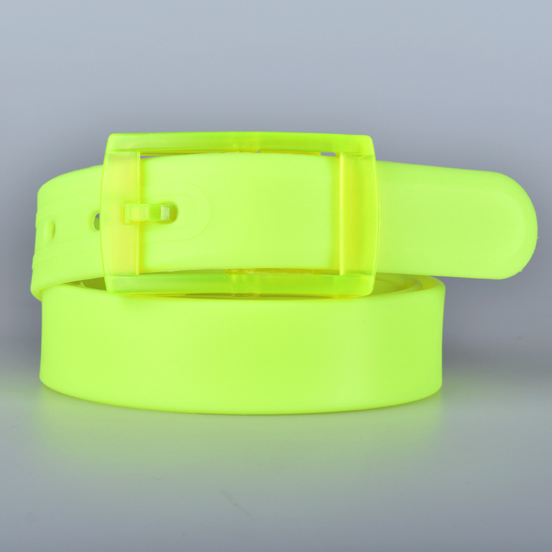 Uniszex Színes Szilikon Tűcsatos Öv Cukorka Színes Fémmentes Fehér és Piros Műanyag Nadrágöv közvetlen gyári eladás