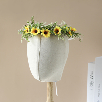 Amazon határokon átnyúló pásztori százszorszép művirág koszorú hajpánt kiegészítők bohém ünnepi koszorú