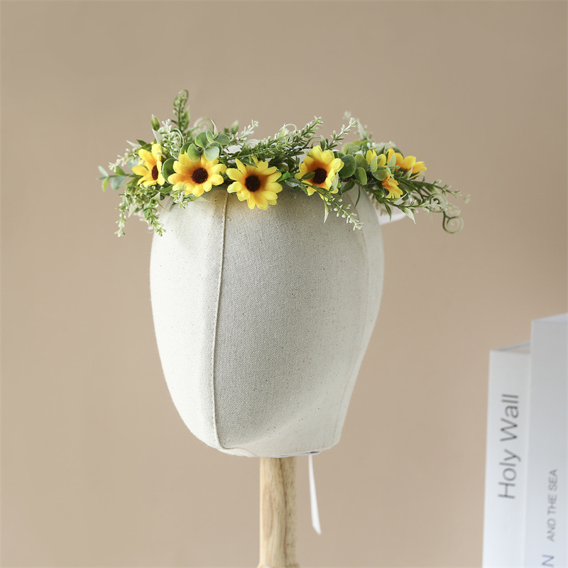 Amazon határokon átnyúló pásztori százszorszép művirág koszorú hajpánt kiegészítők bohém ünnepi koszorú