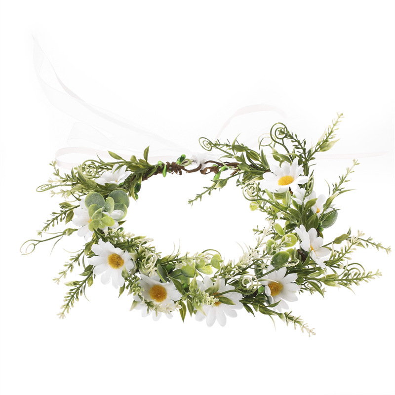 Amazon határokon átnyúló pásztori százszorszép művirág koszorú hajpánt kiegészítők bohém ünnepi koszorú