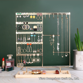 Amazon Hot Earrings Display Stand Αφαιρούμενη Ξύλινη Βάση Κοσμημάτων Σκουλαρίκια Κοσμημάτων Stand Κολιέ Αποθήκευση Rack