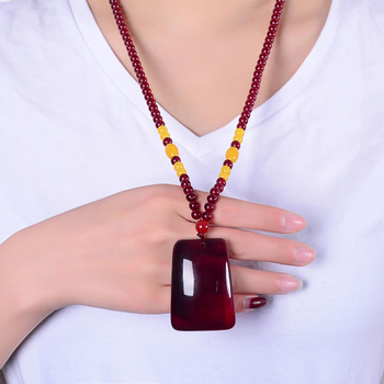 Νέα αλυσίδα πουλόβερ Po Bloody υψηλής ποιότητας μενταγιόν σταγόνας νερού, μακρύ, ευέλικτο καλοκαιρινό κολιέ με απομίμηση κεριού και μελιού, γυναικείο κορδόνι δώρο