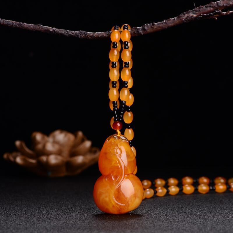 Új Po Bloody pulóverlánc, csúcskategóriás vízcsepp medál, hosszú, sokoldalú nyári utánzatú viaszméz nyaklánc női nyakpánt ajándékba