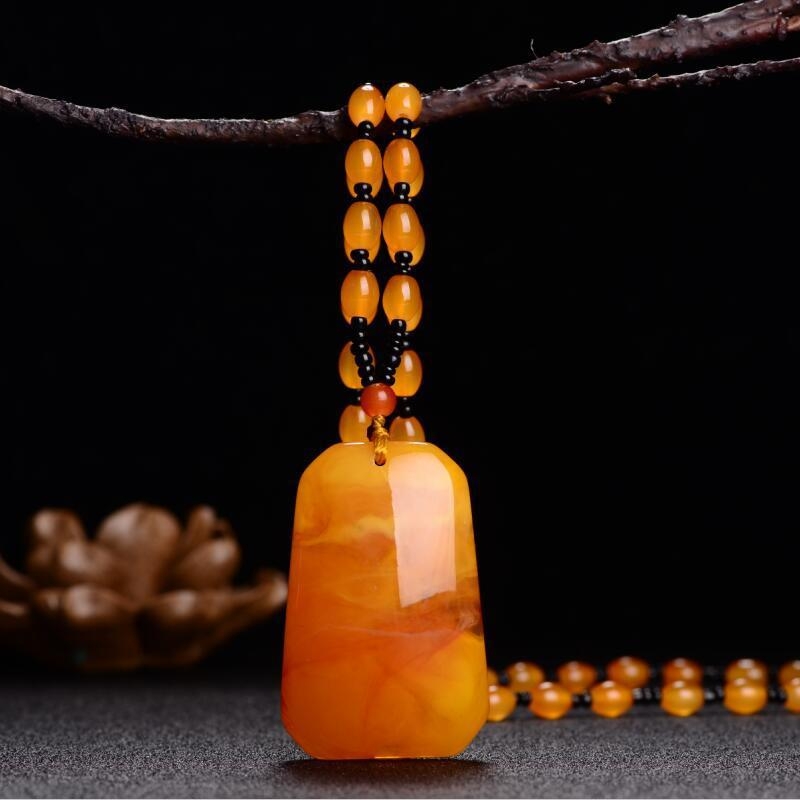 Új Po Bloody pulóverlánc, csúcskategóriás vízcsepp medál, hosszú, sokoldalú nyári utánzatú viaszméz nyaklánc női nyakpánt ajándékba