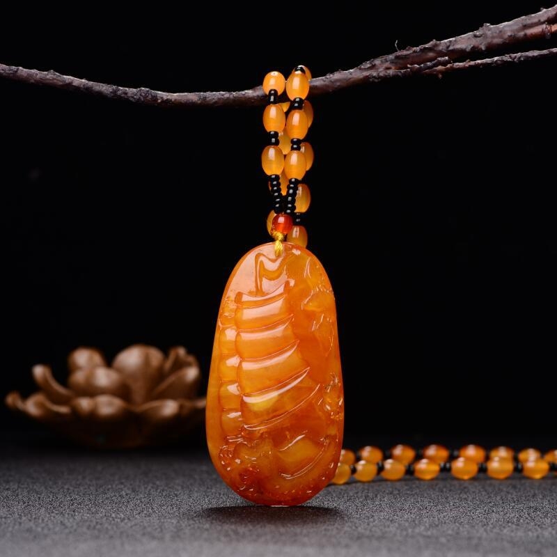 Új Po Bloody pulóverlánc, csúcskategóriás vízcsepp medál, hosszú, sokoldalú nyári utánzatú viaszméz nyaklánc női nyakpánt ajándékba