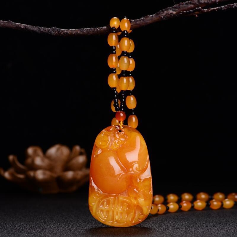 Új Po Bloody pulóverlánc, csúcskategóriás vízcsepp medál, hosszú, sokoldalú nyári utánzatú viaszméz nyaklánc női nyakpánt ajándékba