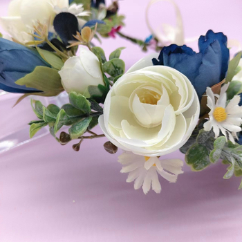 Νέα γιρλάντα μαλλιών Mori από τεχνητά λουλούδια, όμορφη φυσική γιρλάντα για νύφες και παράνυμφους σε εξωτερικό χώρο