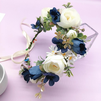 Νέα γιρλάντα μαλλιών Mori από τεχνητά λουλούδια, όμορφη φυσική γιρλάντα για νύφες και παράνυμφους σε εξωτερικό χώρο