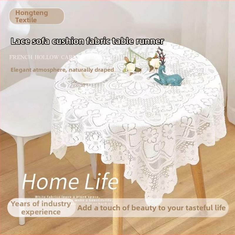 Pitsist diivani seljatoe laudlina kate, hulgimüük (ere siidist väikesed lilled), pitsist diivanipadja kangast laudlina