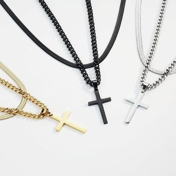 Ευρωπαϊκή και αμερικανική νέα κοσμήματα από ανοξείδωτο ατσάλι, κολιέ διπλής στρώσης, δημιουργική περιστρεφόμενη αλυσίδα, κολιέ πολλαπλών στρώσεων με στοίβες από την Κούβα