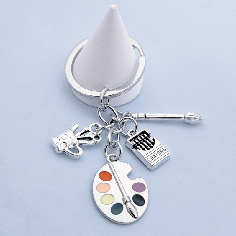 Vázlatfüzet 26 betűs tolltartó ecset ecset toll művészet tanuló kulcstartó festés szerelmeseinek kulcstartó