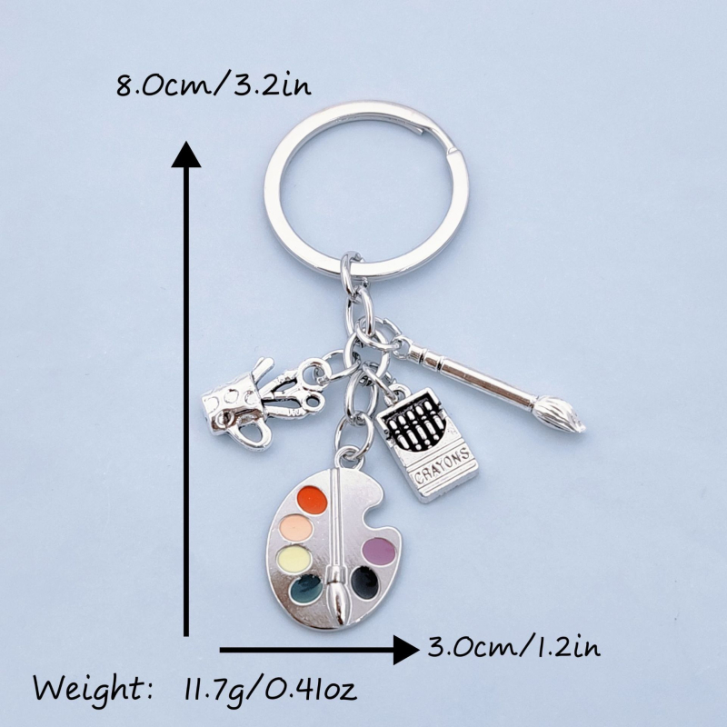 Vázlatfüzet 26 betűs tolltartó ecset ecset toll művészet tanuló kulcstartó festés szerelmeseinek kulcstartó