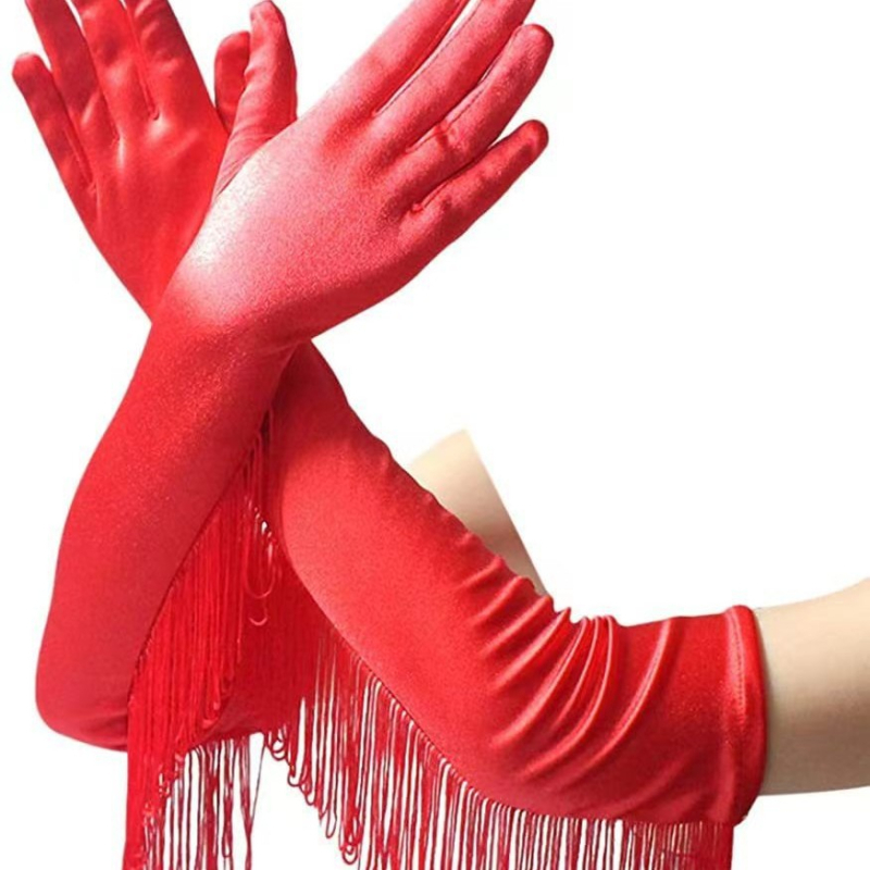 tutiga pikad värvilised pruudikindad ladina tantsuetenduse rekvisiidid vanusetants vintage lavaesinemise aksessuaarid