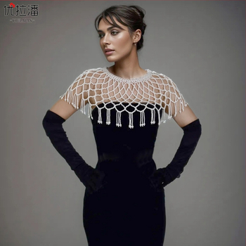 Youlapan Sg47 ekspordi rasketööstuse Han-dünastia pilveõla aksessuaarid helmestega cheongsam väljalõigatud pärlitega tutiga lühikeste õlasallidega