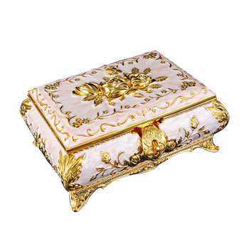 Luxus fém ékszerdoboz európai stílusú palota ékszerdoboz antik kreatív gyűrűtároló doboz ékszerdoboz esküvői ajándék