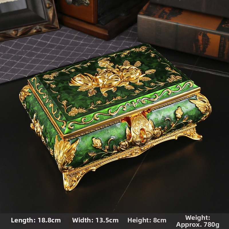 Luxus fém ékszerdoboz európai stílusú palota ékszerdoboz antik kreatív gyűrűtároló doboz ékszerdoboz esküvői ajándék