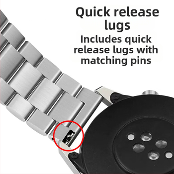 Για Apple iwatch ρολόι με τρεις χάντρες συμπαγές λουράκι smart ρολογιού S10 Huawei GT5 Samsung ατσάλινο λουράκι