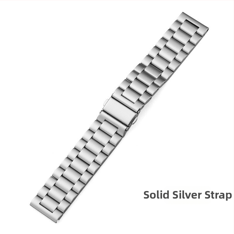 Apple iWatch órához, három gyöngyös, tömör okosóra szíjjal, S10, Huawei GT5, Samsung acélszíjjal