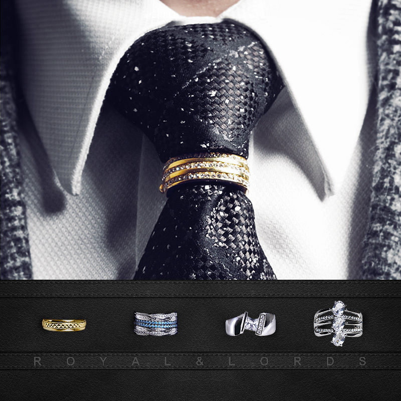 Anglia grófjának Trace Möbius csokornyakkendő gallércsat háromsoros vízgyémánt mintás nyakkendő luxus divatos könnyű luxus gallércsat nagykereskedelem