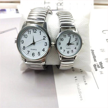 Középkorú és idős női vízálló idős férfi karóra női karóra páros karóra nagy digitális rugós acélszalagos kvarcóra