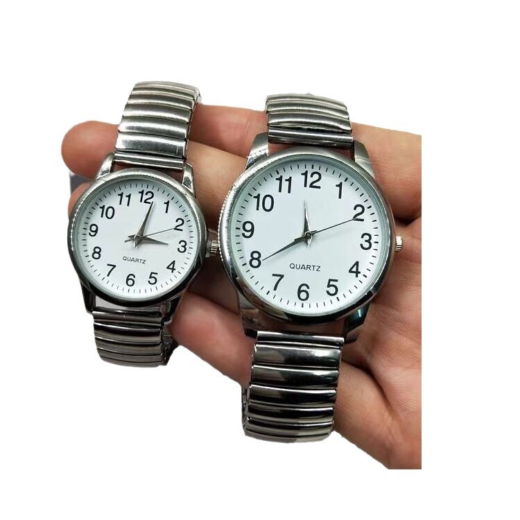 Középkorú és idős női vízálló idős férfi karóra női karóra páros karóra nagy digitális rugós acélszalagos kvarcóra