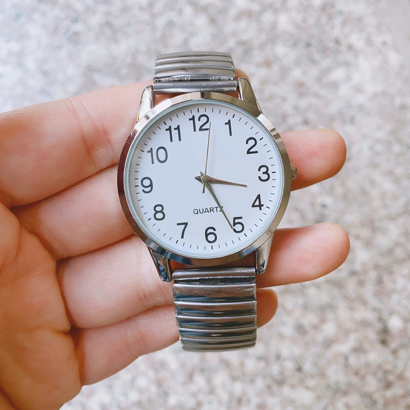 Középkorú és idős női vízálló idős férfi karóra női karóra páros karóra nagy digitális rugós acélszalagos kvarcóra