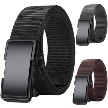 Ötvözetből készült, fogatlan, nejlon utánzatú, szőtt öv, vászon, automata csattal ellátott férfi öv, ifjúsági trendi öv, közvetlen gyári értékesítés