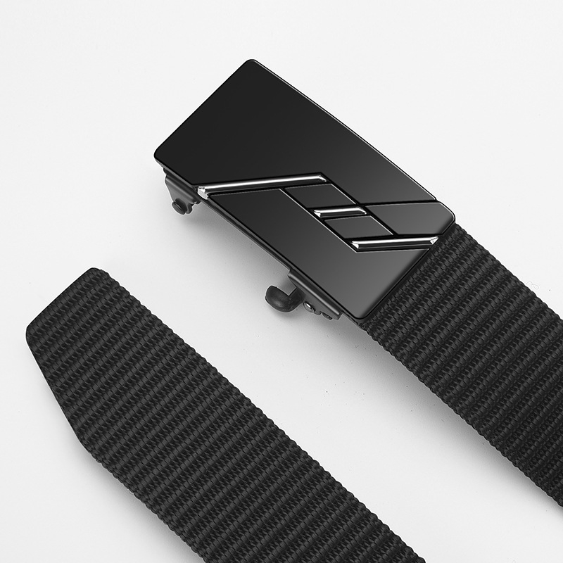 Ötvözetből készült, fogatlan, nejlon utánzatú, szőtt öv, vászon, automata csattal ellátott férfi öv, ifjúsági trendi öv, közvetlen gyári értékesítés