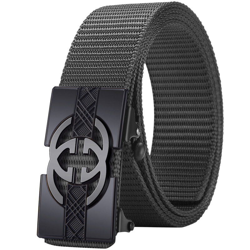Ötvözetből készült, fogatlan, nejlon utánzatú, szőtt öv, vászon, automata csattal ellátott férfi öv, ifjúsági trendi öv, közvetlen gyári értékesítés