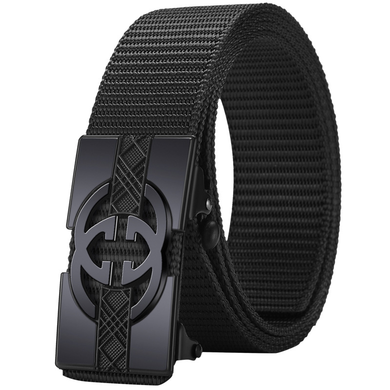 Ötvözetből készült, fogatlan, nejlon utánzatú, szőtt öv, vászon, automata csattal ellátott férfi öv, ifjúsági trendi öv, közvetlen gyári értékesítés