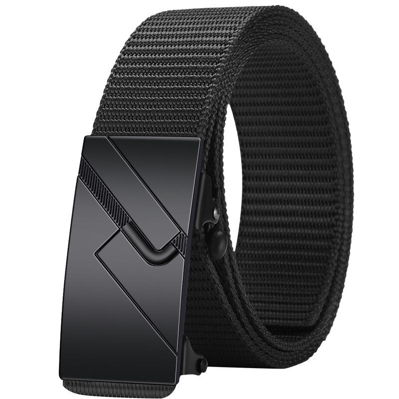 Ötvözetből készült, fogatlan, nejlon utánzatú, szőtt öv, vászon, automata csattal ellátott férfi öv, ifjúsági trendi öv, közvetlen gyári értékesítés