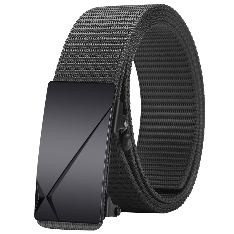Ötvözetből készült, fogatlan, nejlon utánzatú, szőtt öv, vászon, automata csattal ellátott férfi öv, ifjúsági trendi öv, közvetlen gyári értékesítés