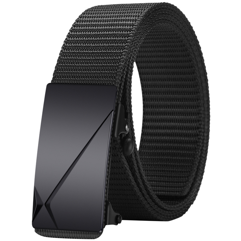 Ötvözetből készült, fogatlan, nejlon utánzatú, szőtt öv, vászon, automata csattal ellátott férfi öv, ifjúsági trendi öv, közvetlen gyári értékesítés