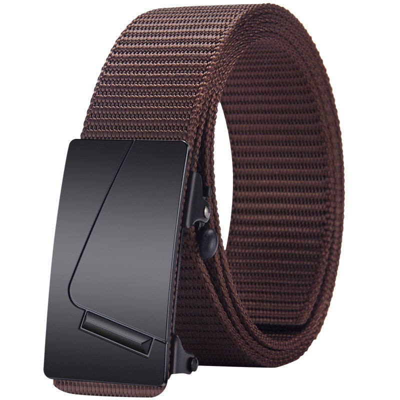 Ötvözetből készült, fogatlan, nejlon utánzatú, szőtt öv, vászon, automata csattal ellátott férfi öv, ifjúsági trendi öv, közvetlen gyári értékesítés