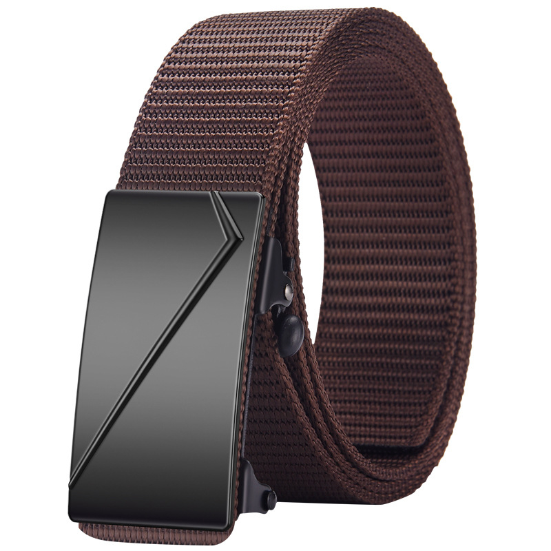 Ötvözetből készült, fogatlan, nejlon utánzatú, szőtt öv, vászon, automata csattal ellátott férfi öv, ifjúsági trendi öv, közvetlen gyári értékesítés