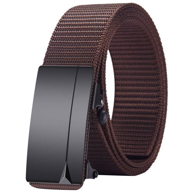 Ötvözetből készült, fogatlan, nejlon utánzatú, szőtt öv, vászon, automata csattal ellátott férfi öv, ifjúsági trendi öv, közvetlen gyári értékesítés