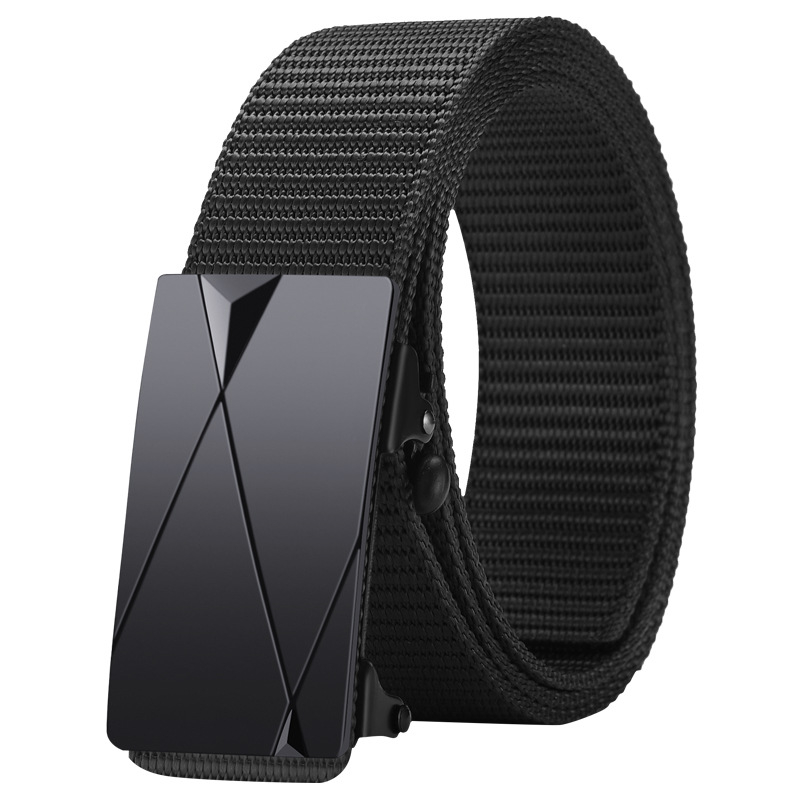Ötvözetből készült, fogatlan, nejlon utánzatú, szőtt öv, vászon, automata csattal ellátott férfi öv, ifjúsági trendi öv, közvetlen gyári értékesítés