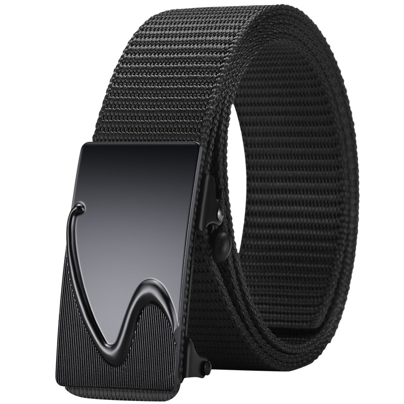 Ötvözetből készült, fogatlan, nejlon utánzatú, szőtt öv, vászon, automata csattal ellátott férfi öv, ifjúsági trendi öv, közvetlen gyári értékesítés