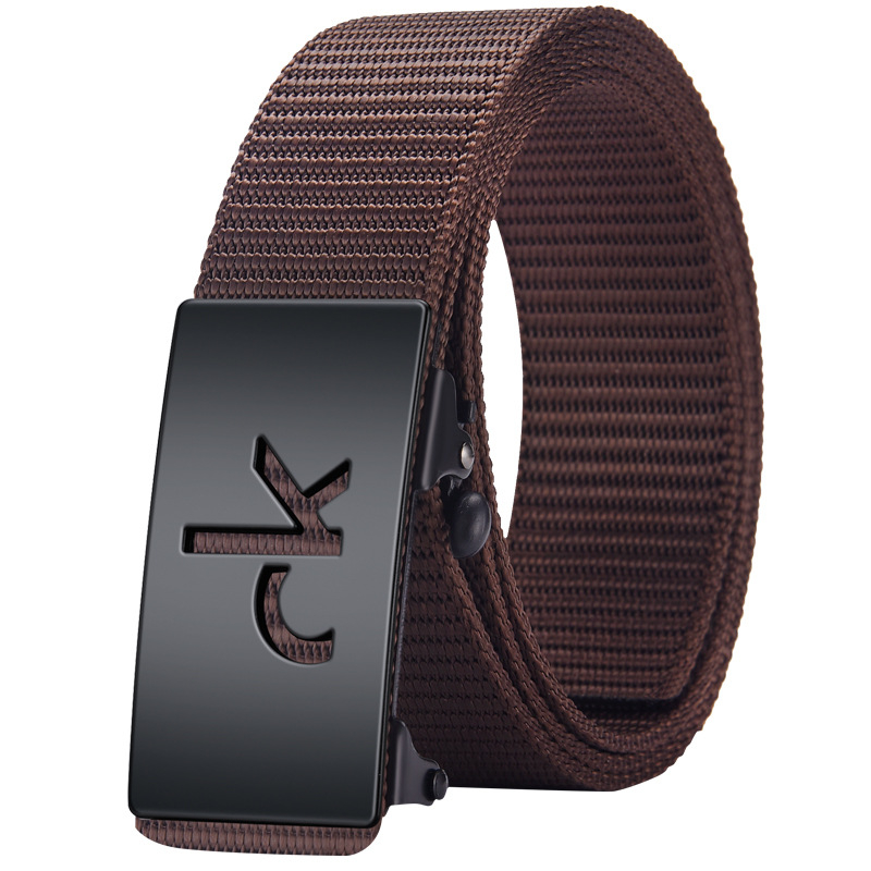 Ötvözetből készült, fogatlan, nejlon utánzatú, szőtt öv, vászon, automata csattal ellátott férfi öv, ifjúsági trendi öv, közvetlen gyári értékesítés