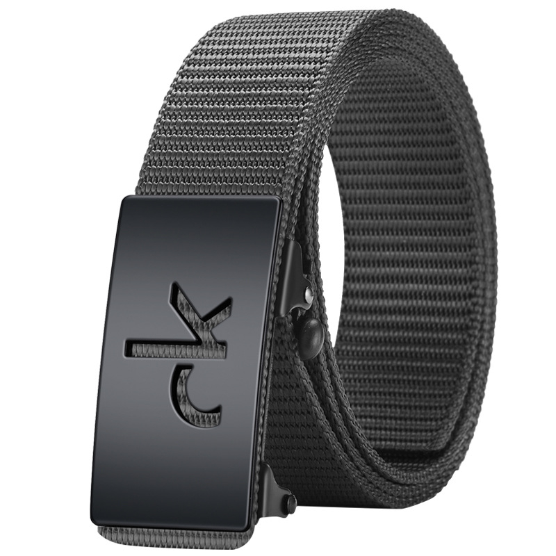 Ötvözetből készült, fogatlan, nejlon utánzatú, szőtt öv, vászon, automata csattal ellátott férfi öv, ifjúsági trendi öv, közvetlen gyári értékesítés