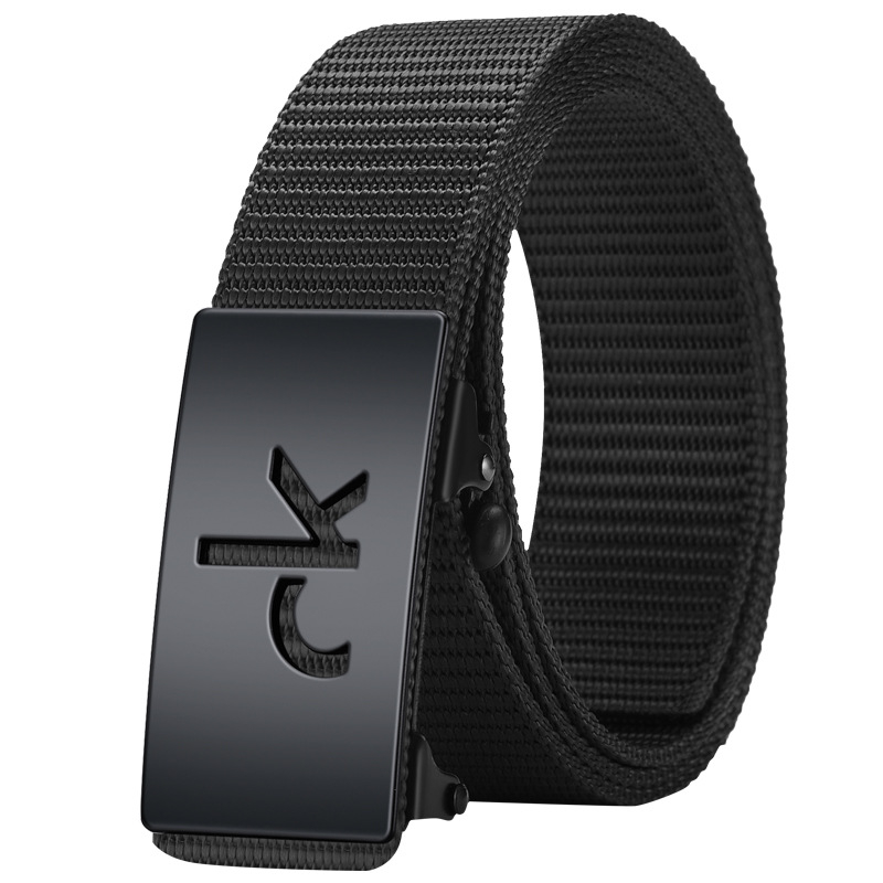 Ötvözetből készült, fogatlan, nejlon utánzatú, szőtt öv, vászon, automata csattal ellátott férfi öv, ifjúsági trendi öv, közvetlen gyári értékesítés