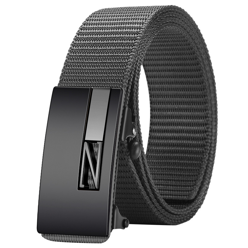 Ötvözetből készült, fogatlan, nejlon utánzatú, szőtt öv, vászon, automata csattal ellátott férfi öv, ifjúsági trendi öv, közvetlen gyári értékesítés