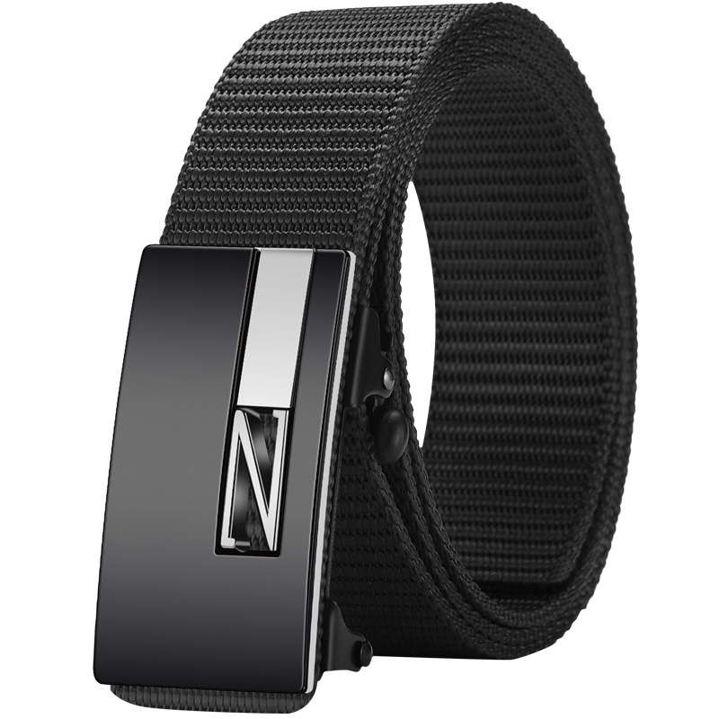 Ötvözetből készült, fogatlan, nejlon utánzatú, szőtt öv, vászon, automata csattal ellátott férfi öv, ifjúsági trendi öv, közvetlen gyári értékesítés