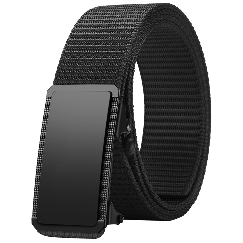 Ötvözetből készült, fogatlan, nejlon utánzatú, szőtt öv, vászon, automata csattal ellátott férfi öv, ifjúsági trendi öv, közvetlen gyári értékesítés