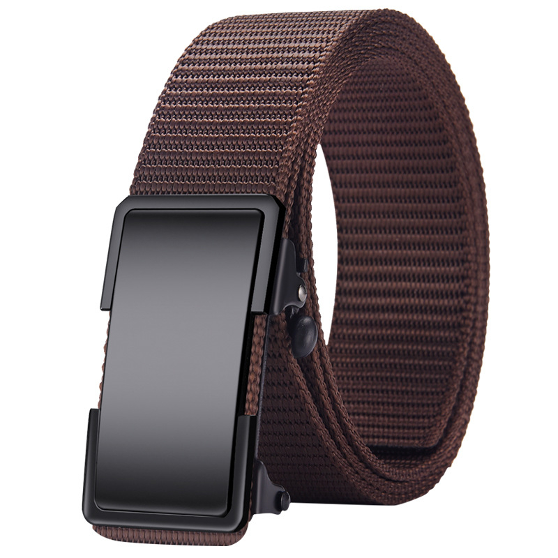 Ötvözetből készült, fogatlan, nejlon utánzatú, szőtt öv, vászon, automata csattal ellátott férfi öv, ifjúsági trendi öv, közvetlen gyári értékesítés