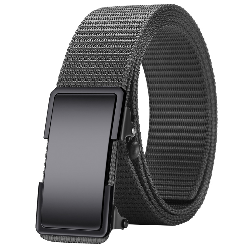 Ötvözetből készült, fogatlan, nejlon utánzatú, szőtt öv, vászon, automata csattal ellátott férfi öv, ifjúsági trendi öv, közvetlen gyári értékesítés