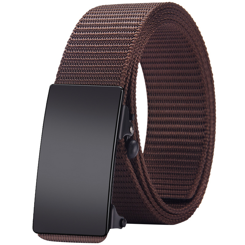 Ötvözetből készült, fogatlan, nejlon utánzatú, szőtt öv, vászon, automata csattal ellátott férfi öv, ifjúsági trendi öv, közvetlen gyári értékesítés