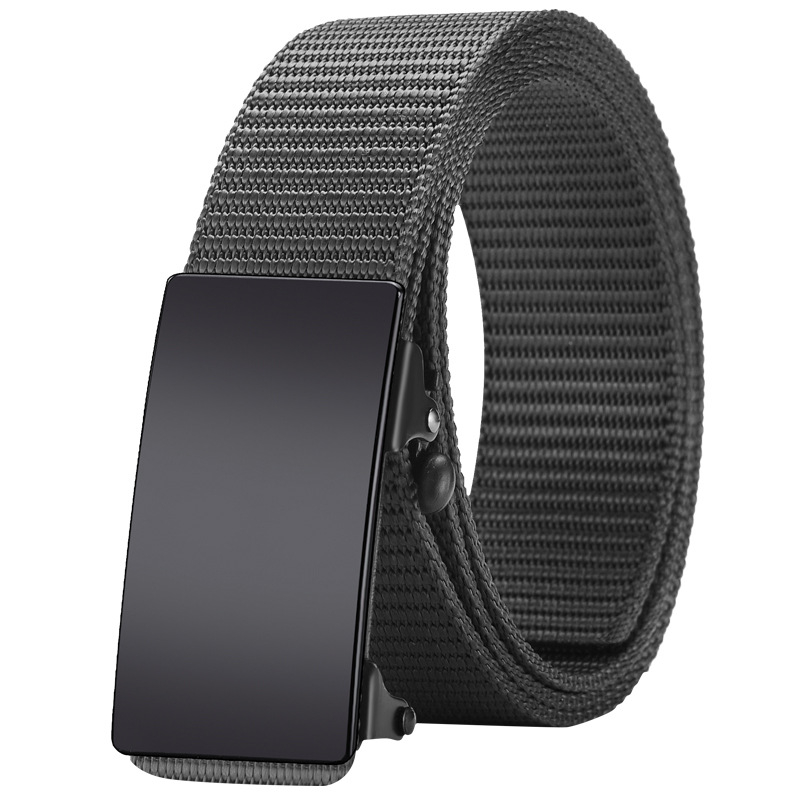 Ötvözetből készült, fogatlan, nejlon utánzatú, szőtt öv, vászon, automata csattal ellátott férfi öv, ifjúsági trendi öv, közvetlen gyári értékesítés