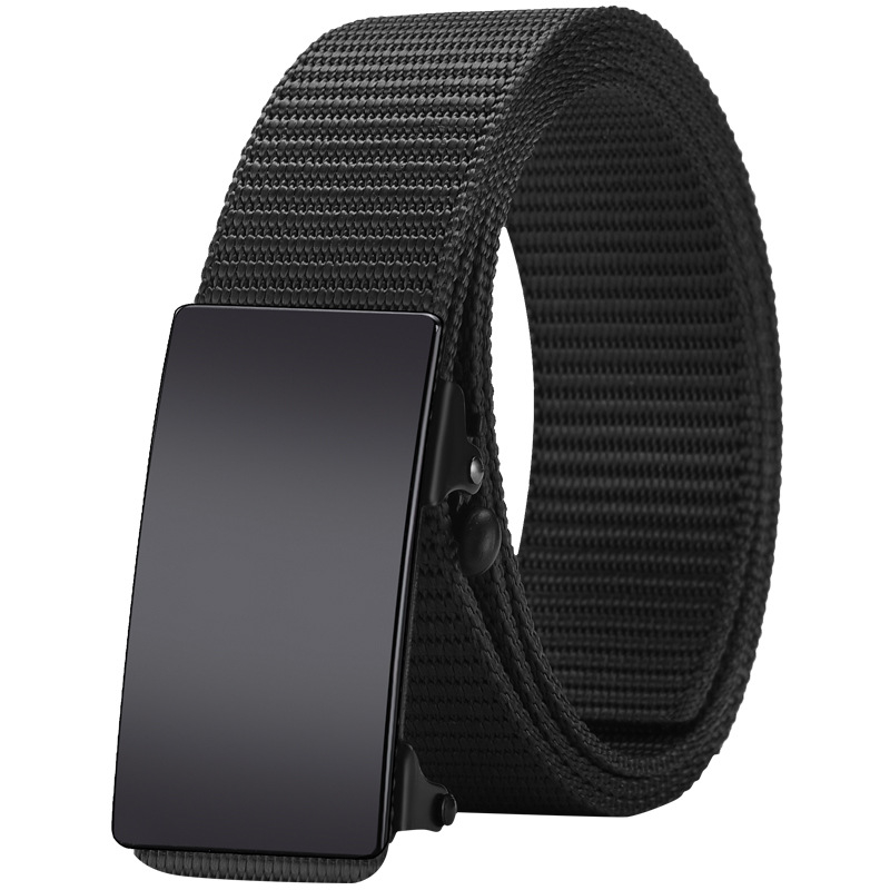 Ötvözetből készült, fogatlan, nejlon utánzatú, szőtt öv, vászon, automata csattal ellátott férfi öv, ifjúsági trendi öv, közvetlen gyári értékesítés